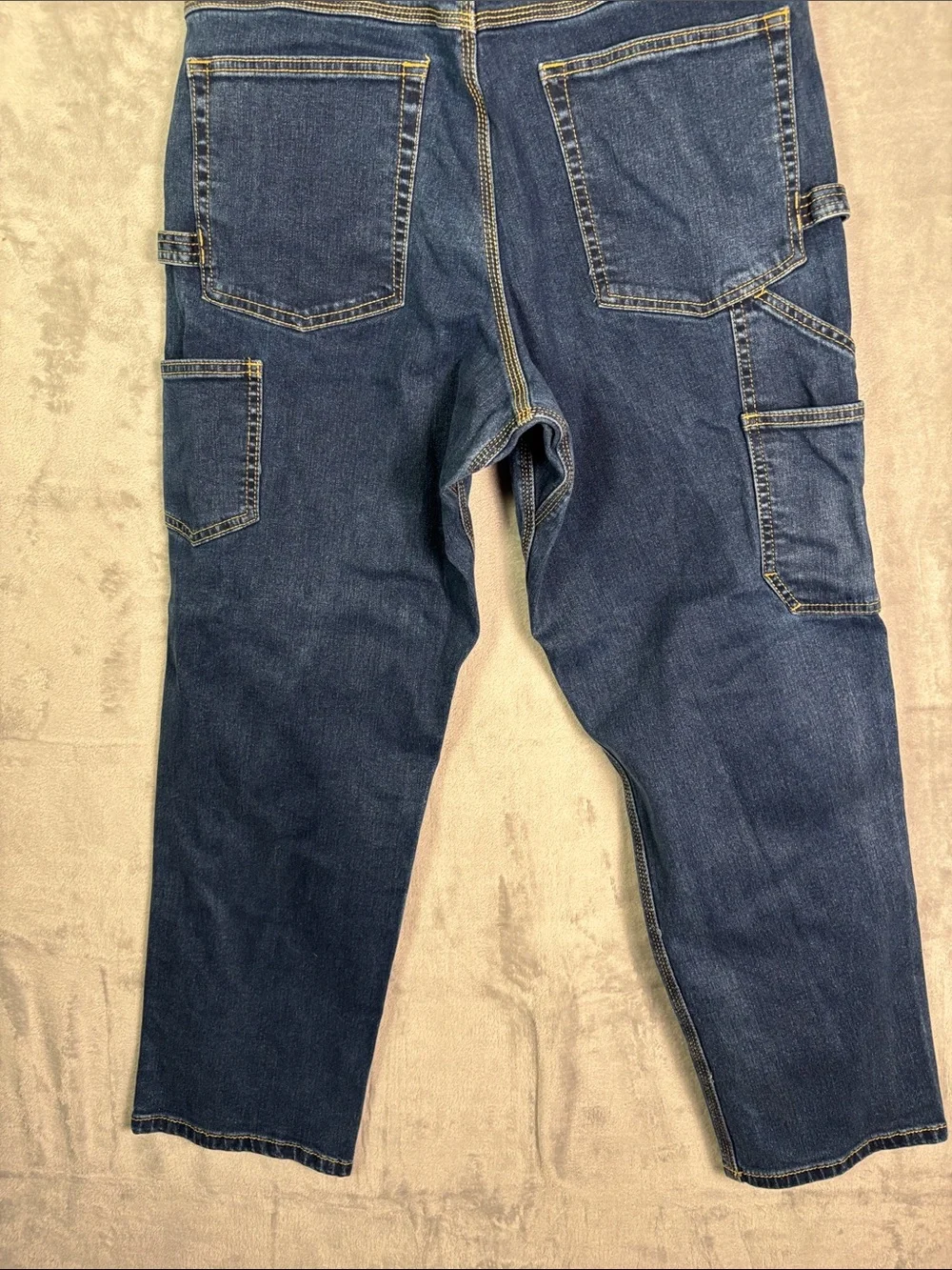 Caterpillar Cat Dark Wash Carpenter Denim Jeans Mens Size 34x30
